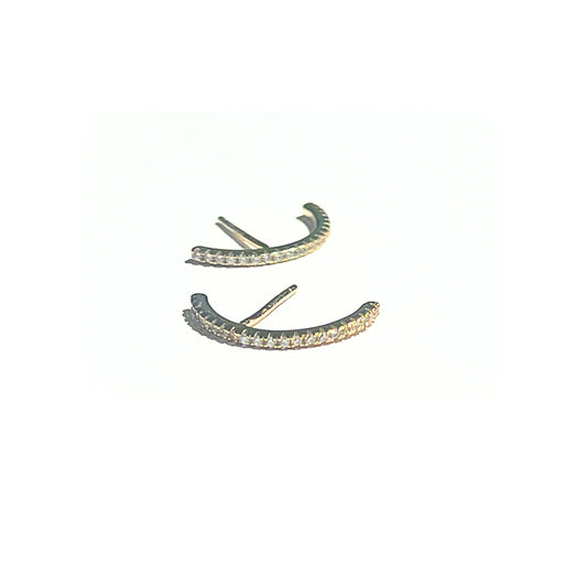 Crescent Stud| Gold