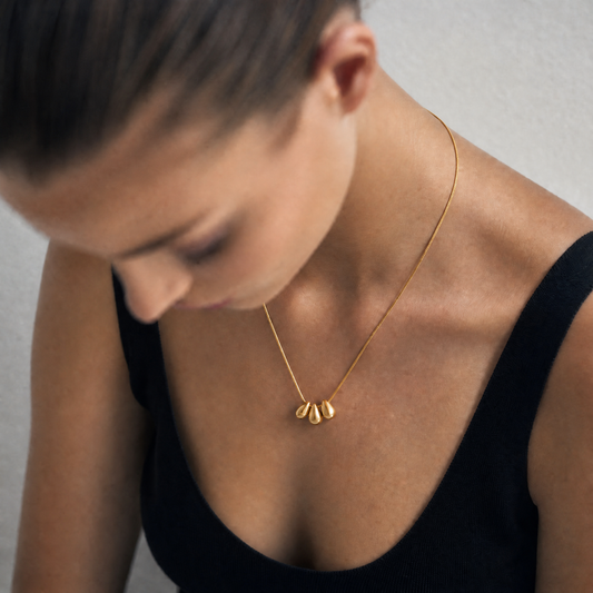 Droplet Necklace| Gold