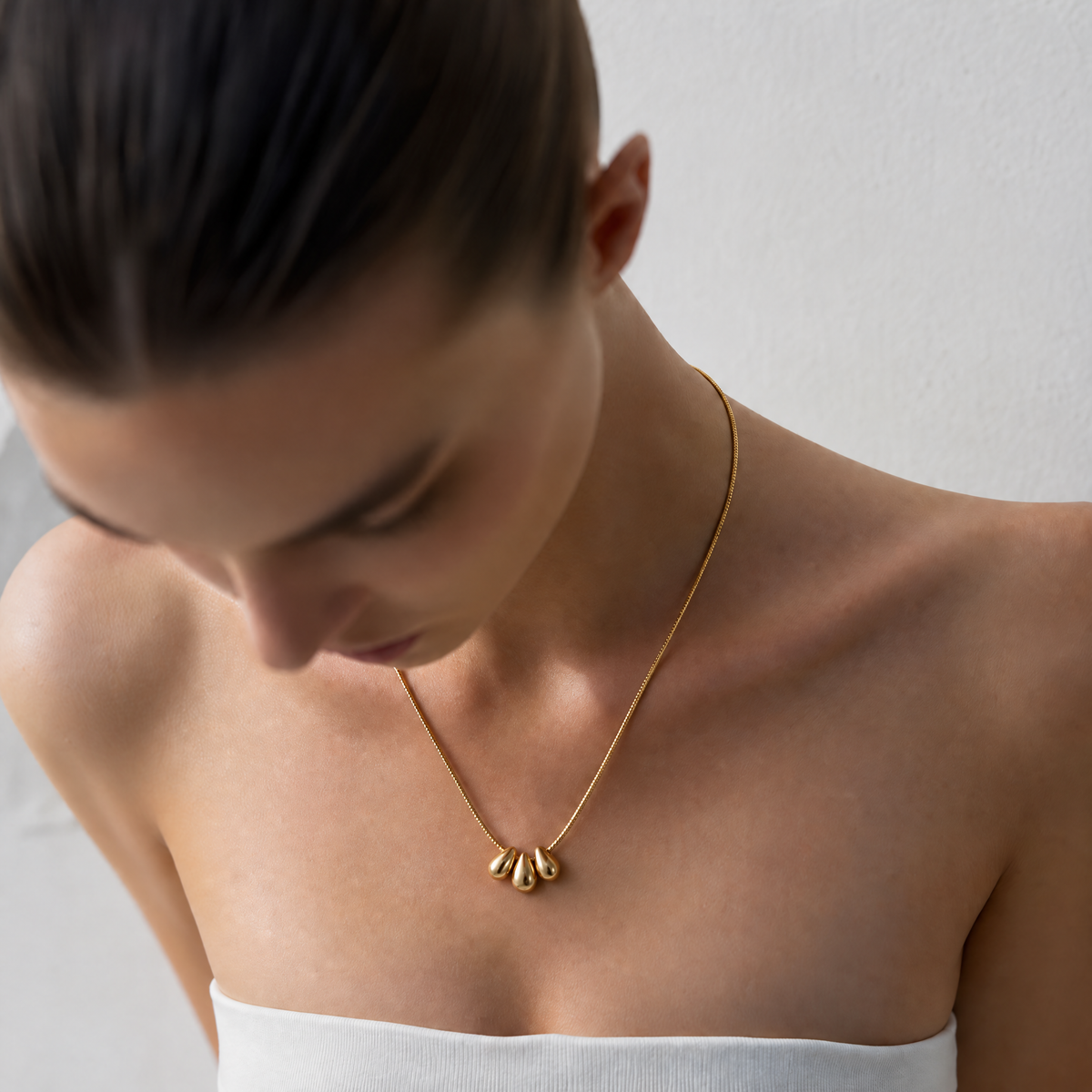 Droplet Necklace| Gold