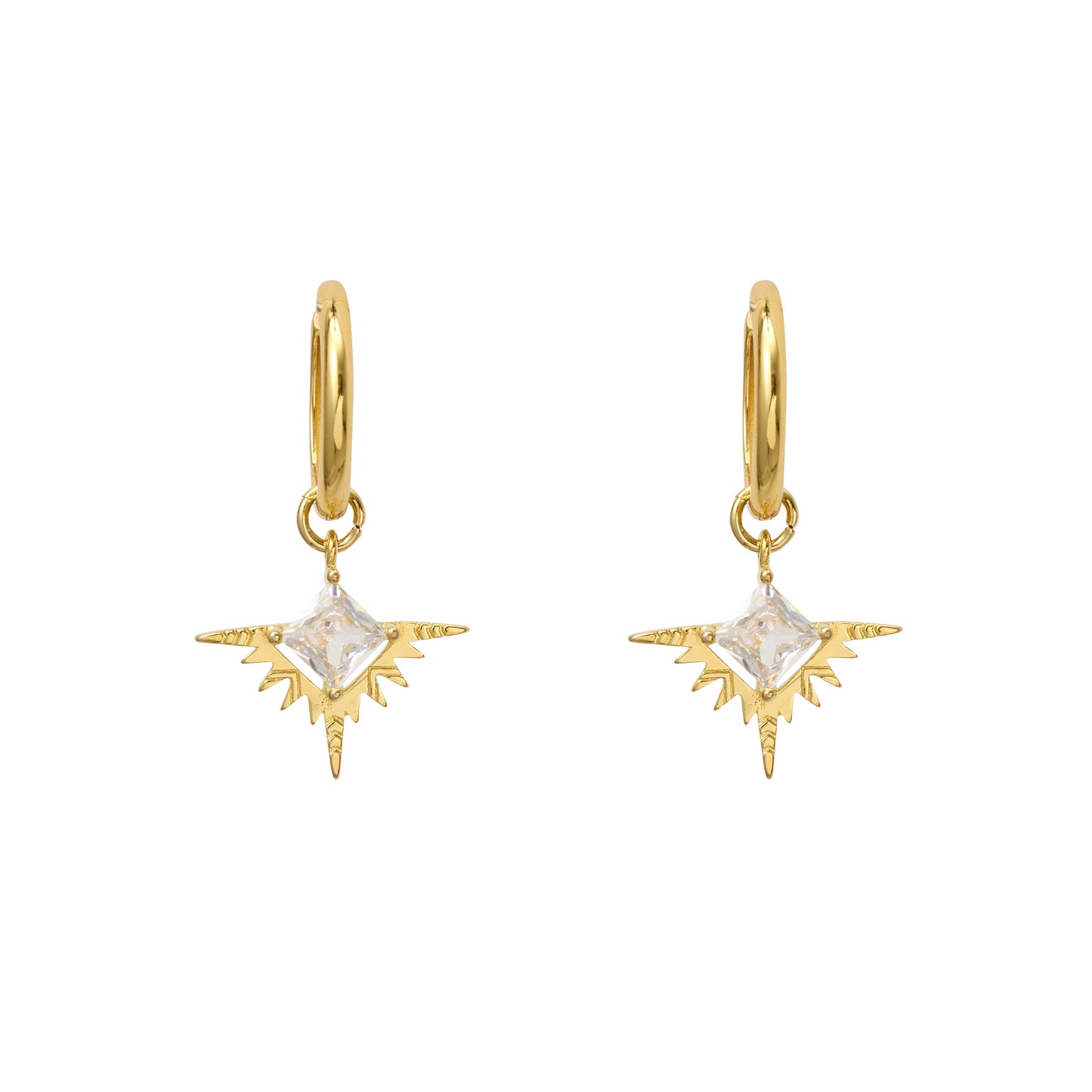 Large Solstice Hoops | Gold