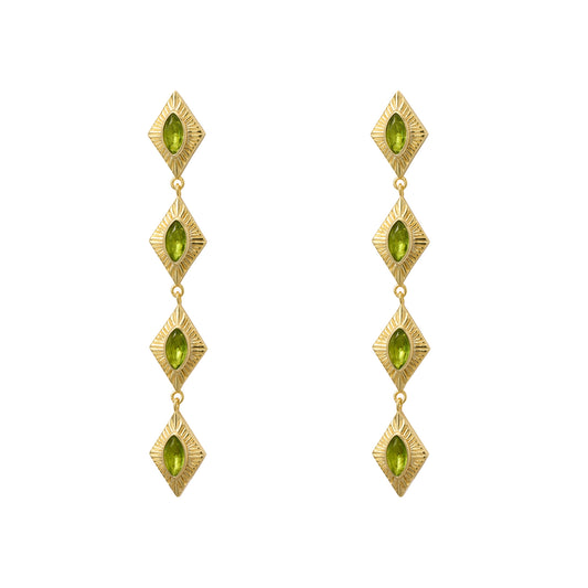 Sagrada Single Drop Earrings | Peridot & Gold