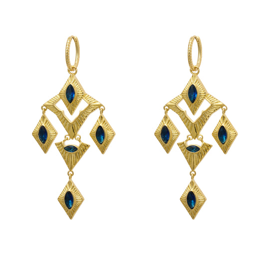 Sagrada Earrings | Gold & Sapphire