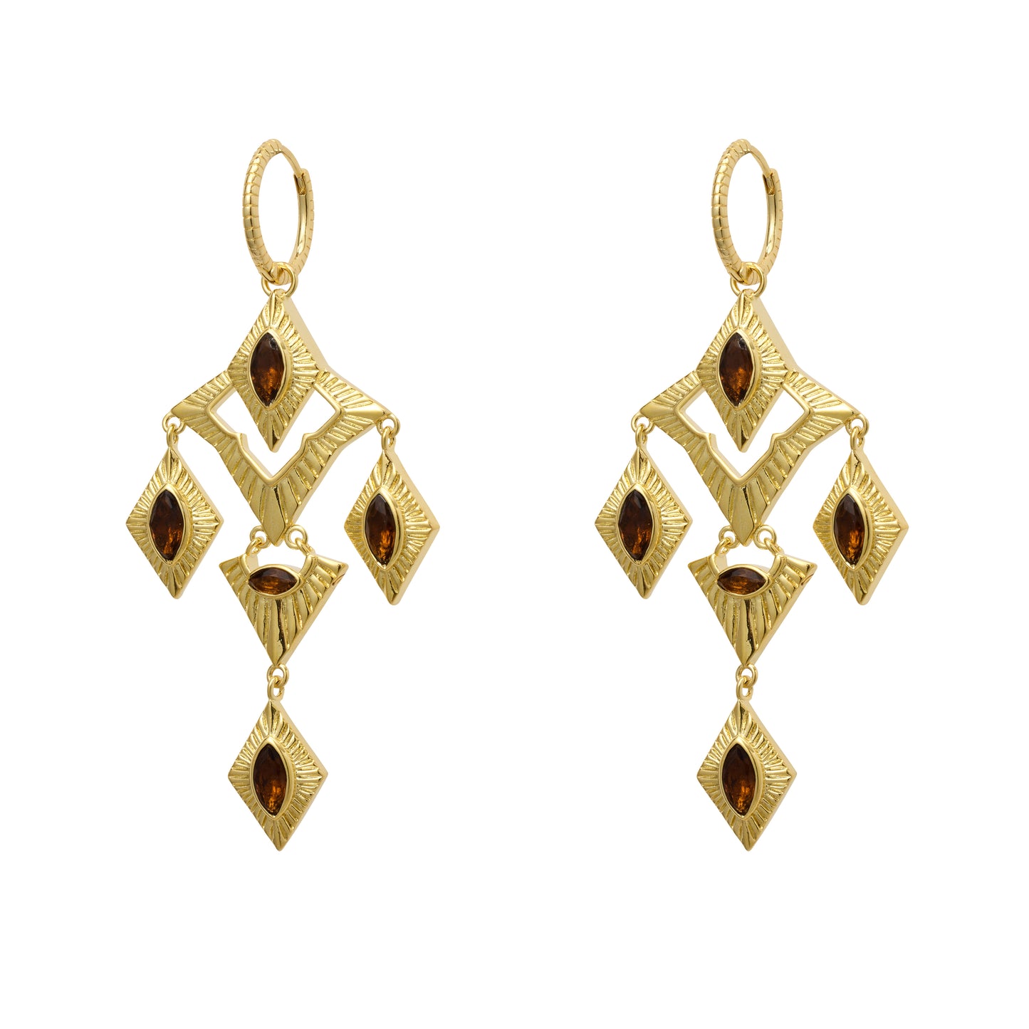 Sagrada Earrings | Espresso & Gold