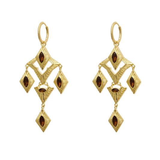 Sagrada Earrings | Espresso & Gold