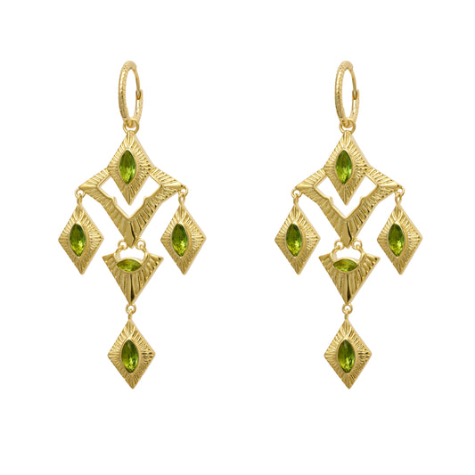 Sagrada Earrings | Gold & Peridot