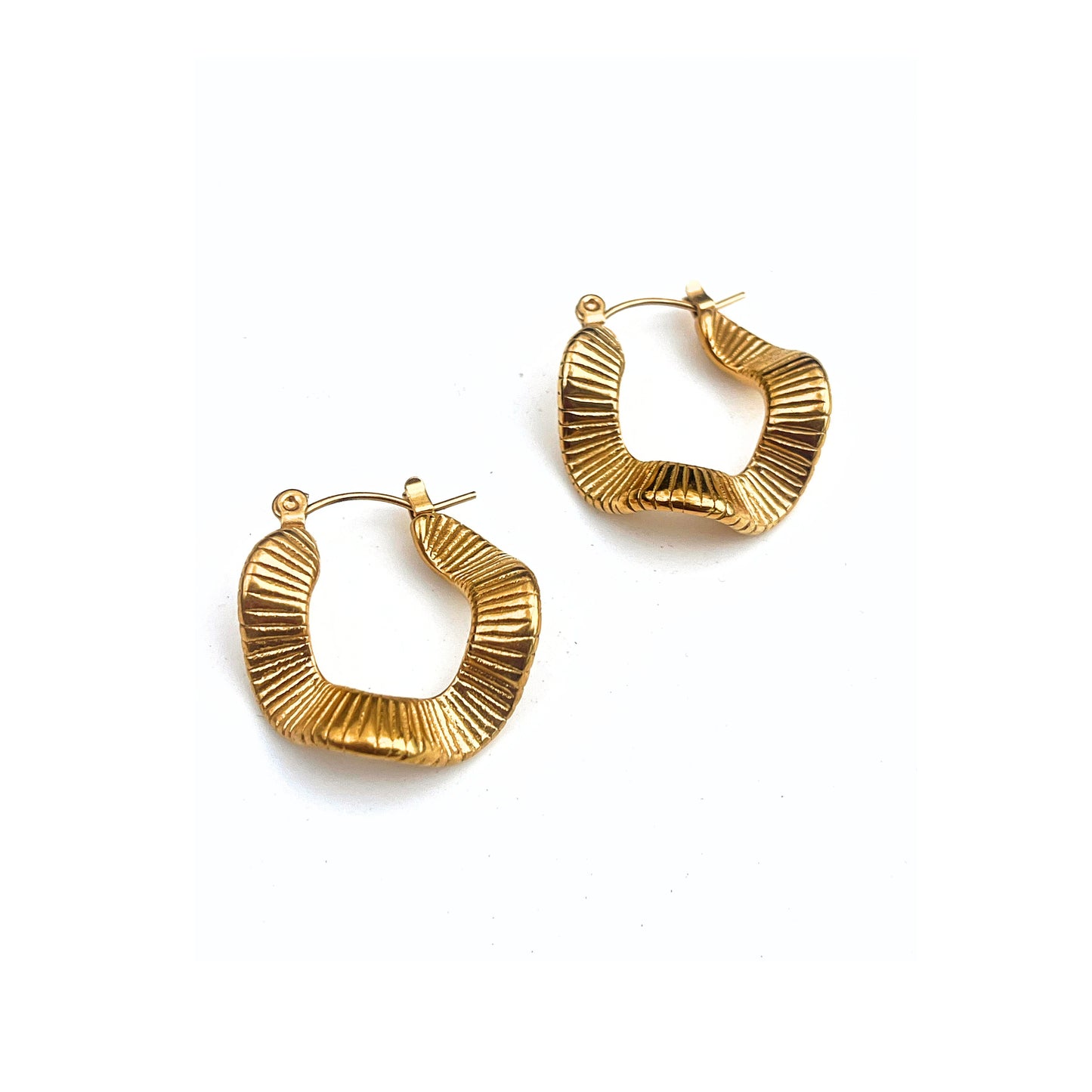 Ripple Hoops| Gold