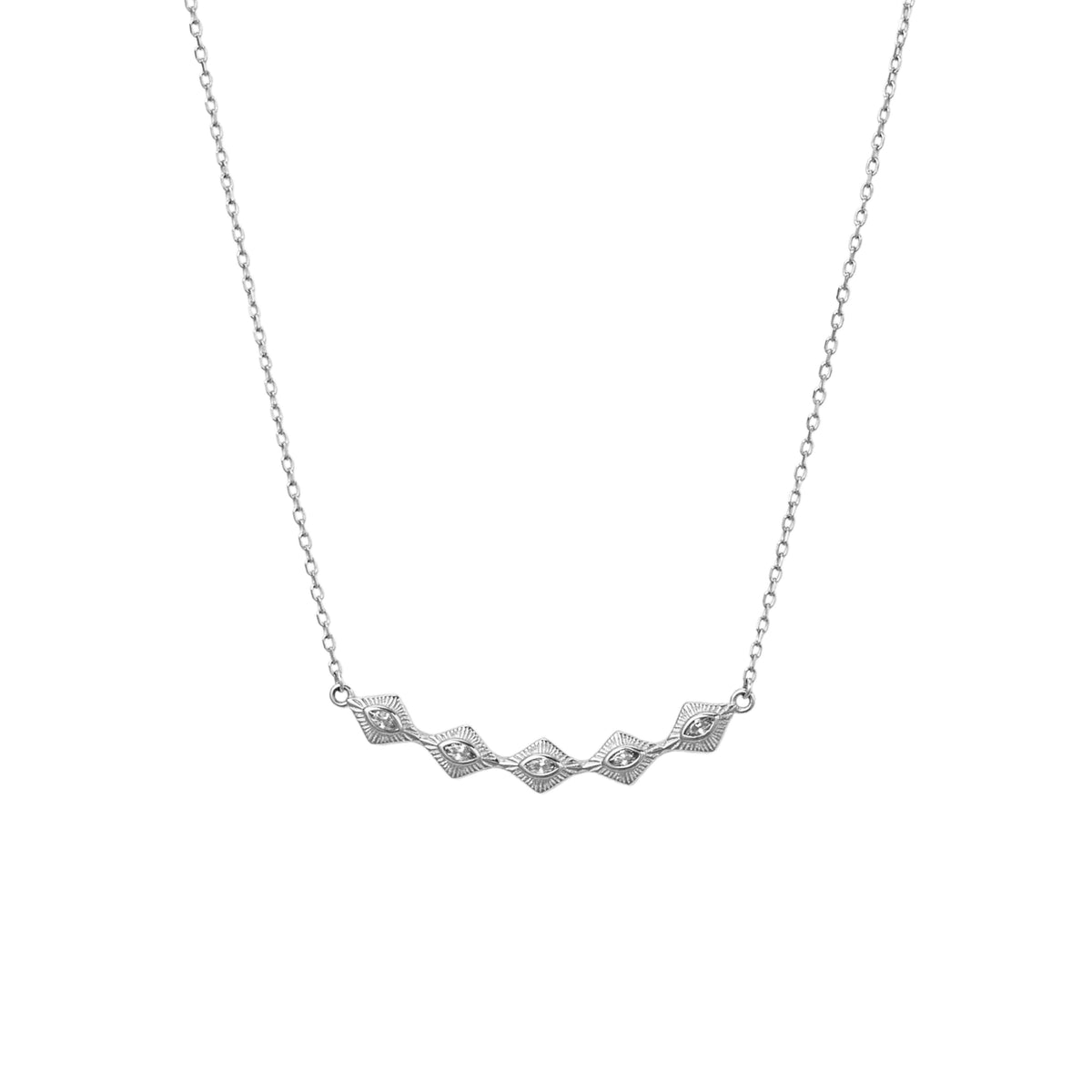 Sereno Arc Necklace | Silver