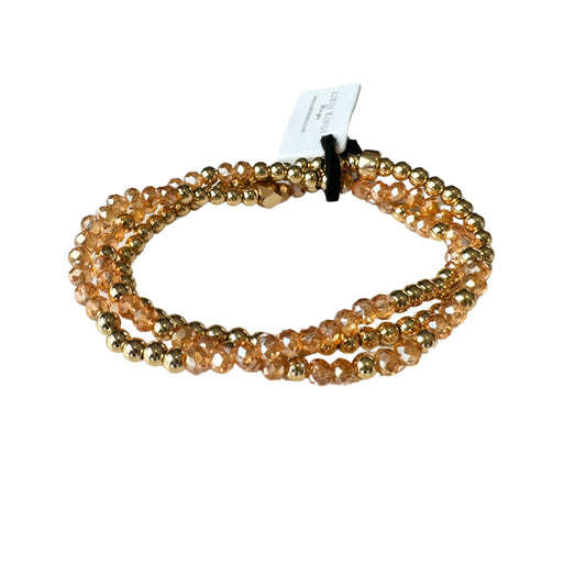 Beaded Bracelet Set | Champagne and Gold