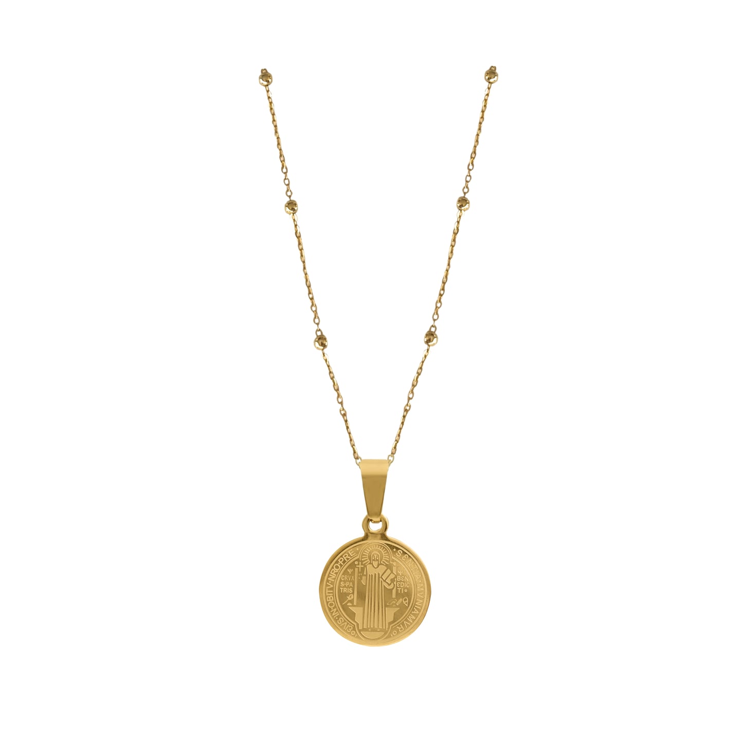 Starseed |Gold Ball Chain w Saint Charm