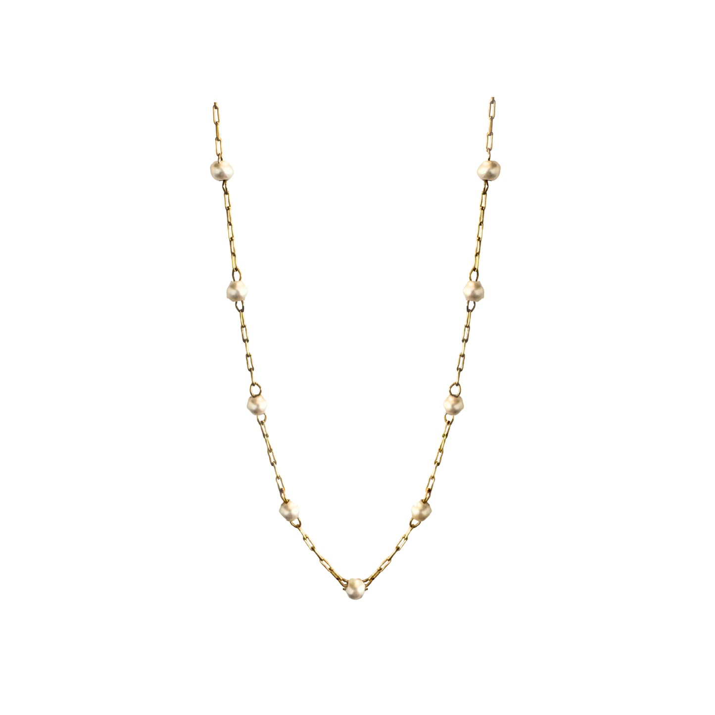 Petite Pearl Necklace | Gold