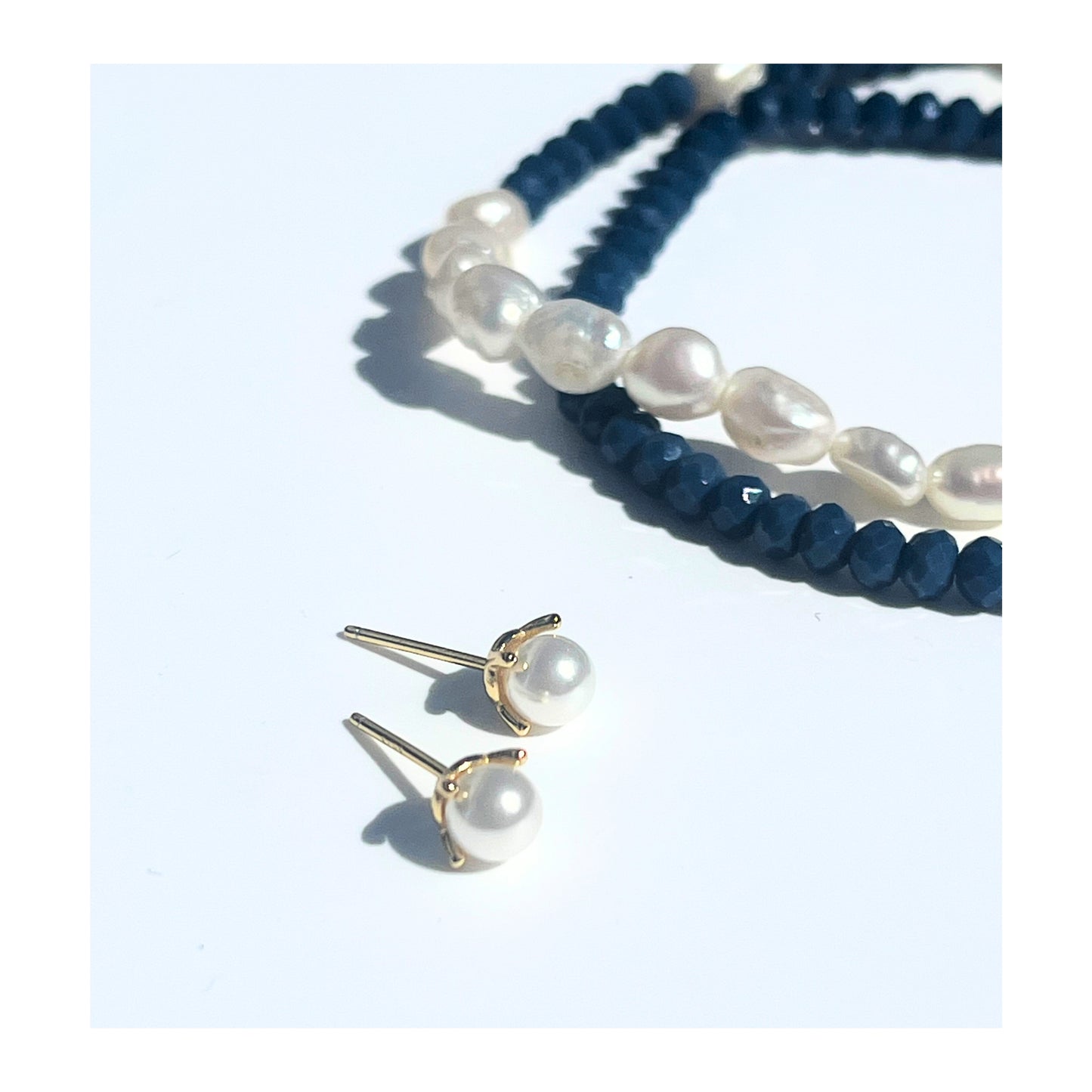 Pearl Studs | Silver