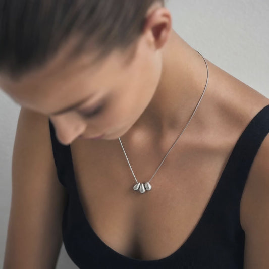 Droplet Necklace| Silver