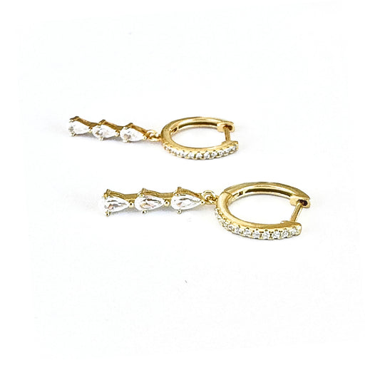 Triple Teardrop Sleepers| Gold