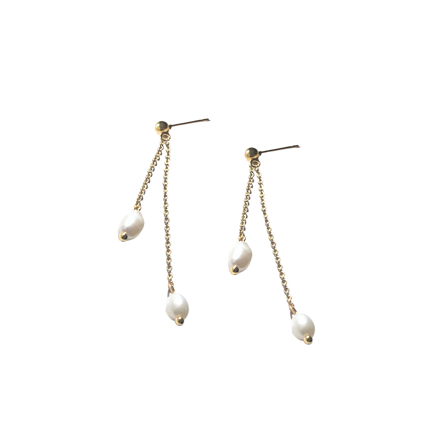 Yours Truly Earrings | Gold and Pearl