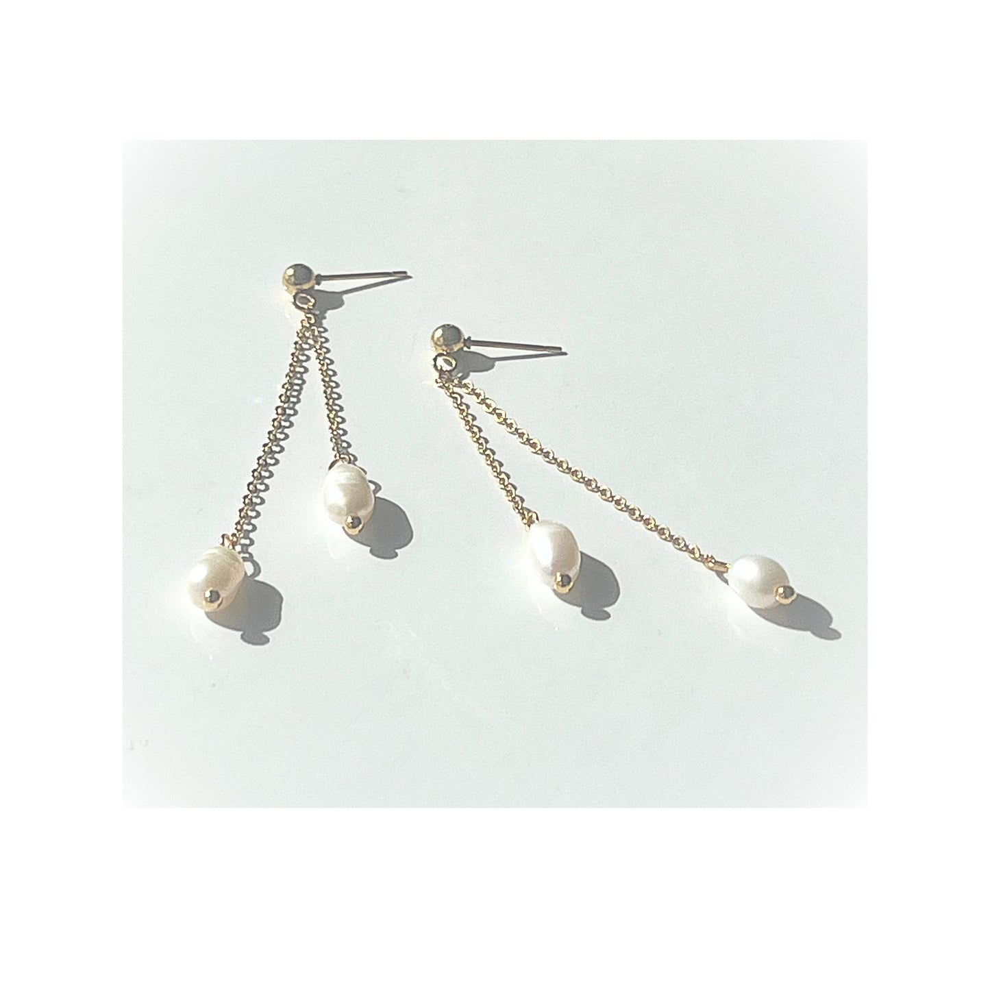 Yours Truly Earrings | Gold and Pearl