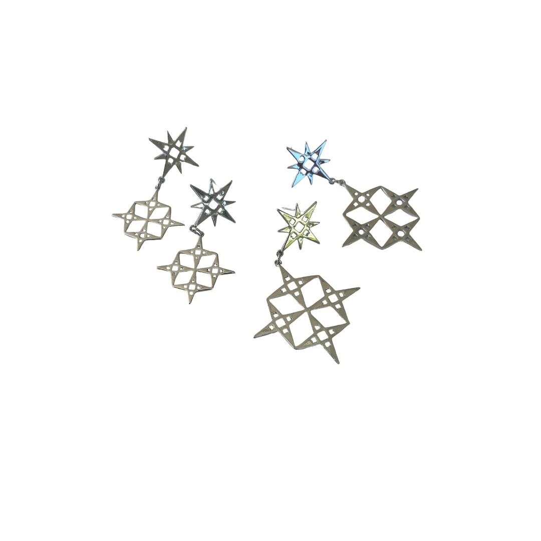 Constellation Mini Earrings | Platinum