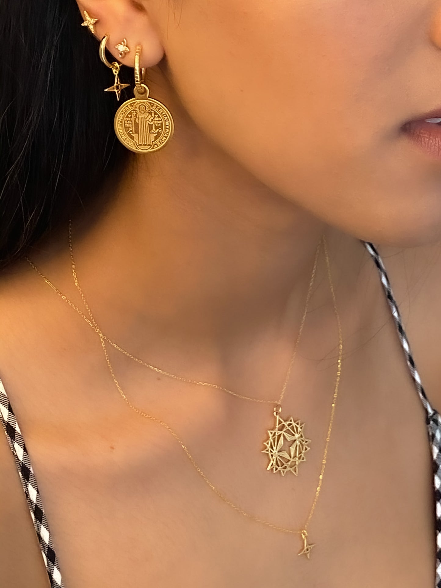 Starseed Gold Hoop and Star Earrings