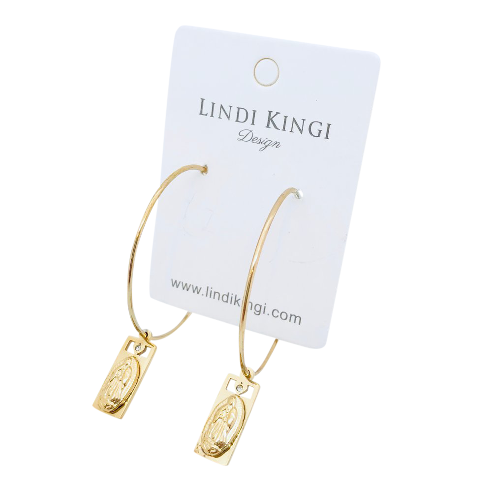 Saint Hoop Earrings | Gold by Lindi Kingi Design shop online now