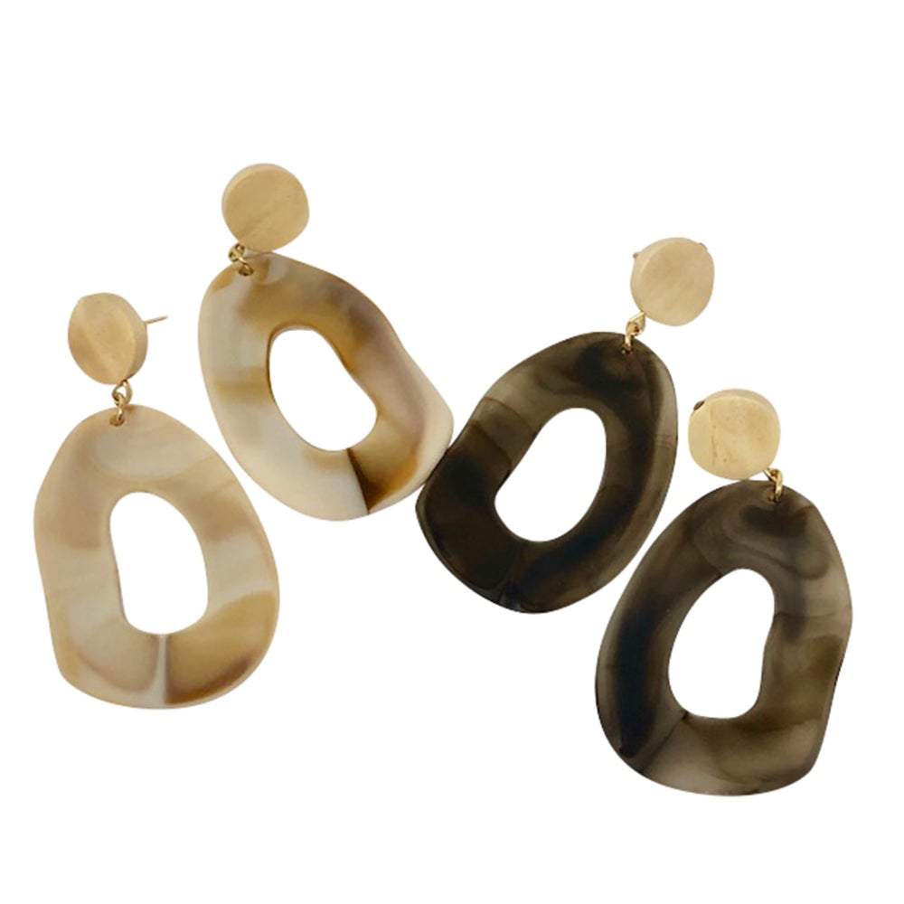 Resin Earrings | Grey by Lindi Kingi Design shop online now