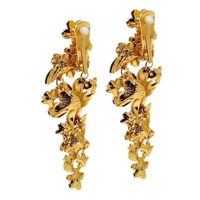 Floral Cascade Earrings | Clip On by Lindi Kingi Design shop online now