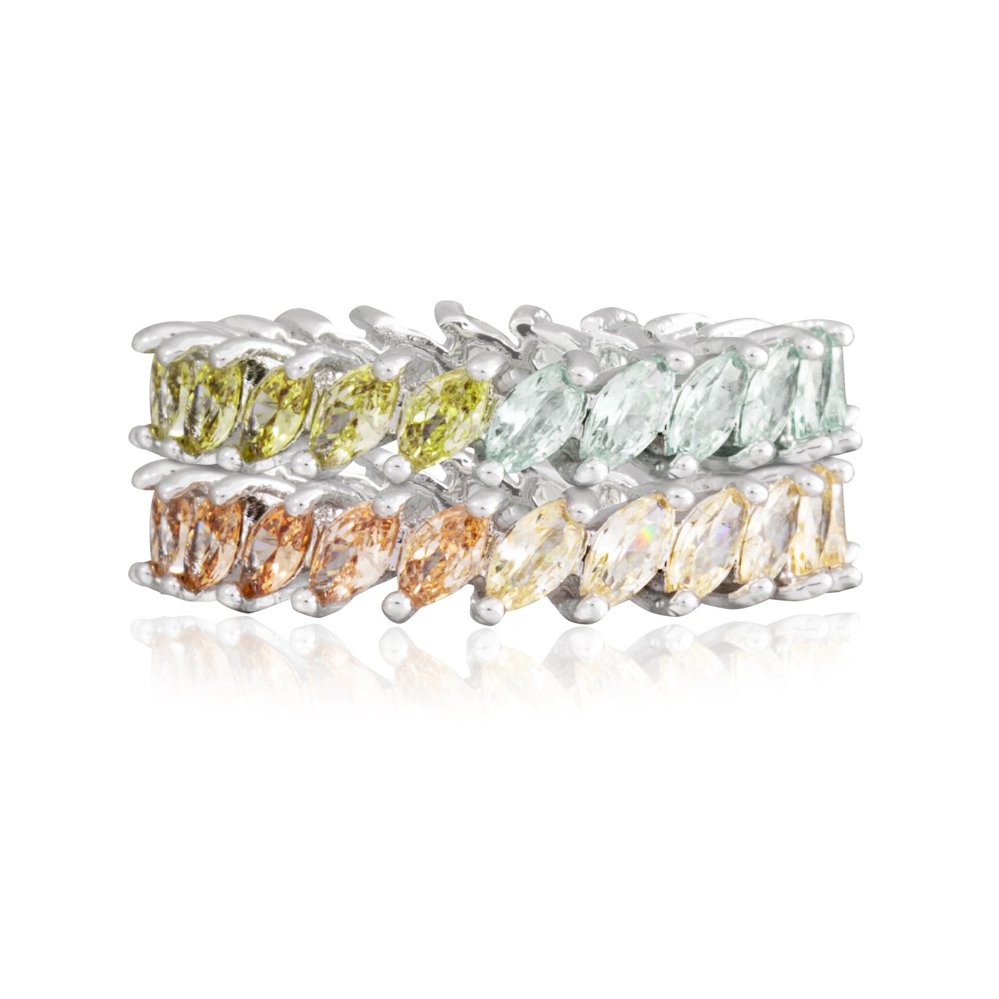 A Dusting of Jewels - Rings | Tourmaline and Aquamarine Ombre