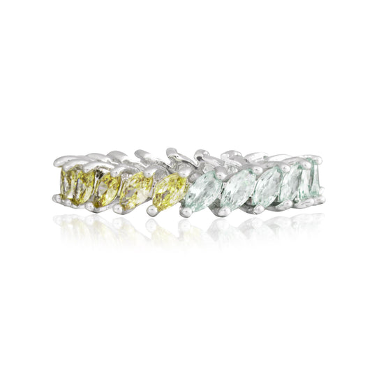 A Dusting of Jewels - Rings | Tourmaline and Aquamarine Ombre