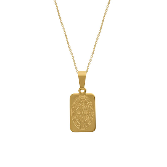 Saint Necklace (Rectangle) | Gold