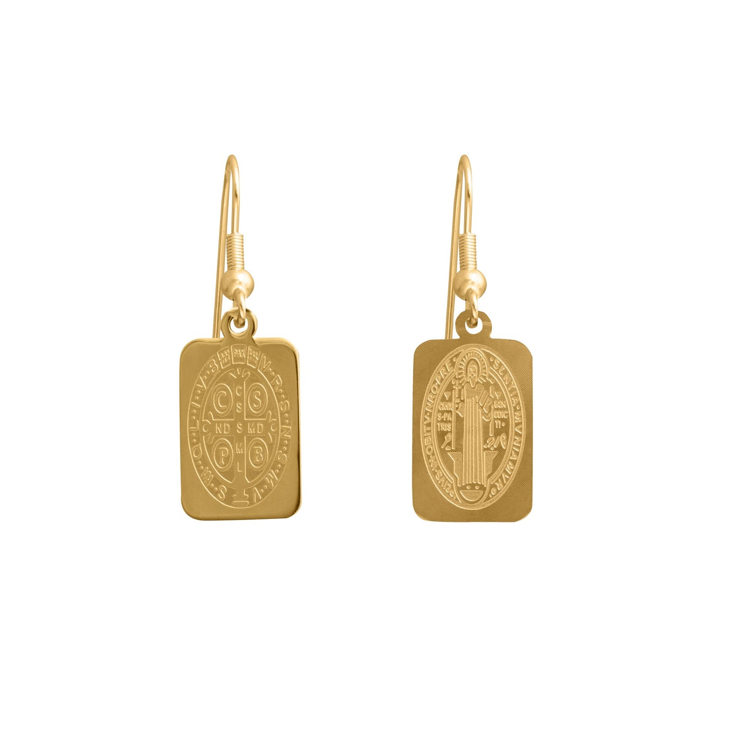 Saint Charm Earrings (Rectangle)