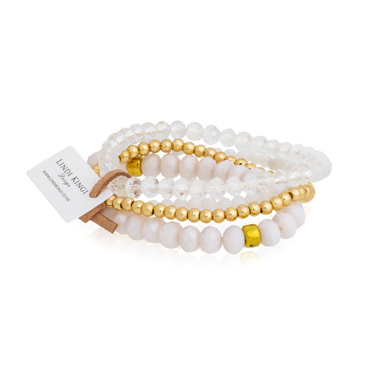 Beaded Bracelet Set | Summer Cream