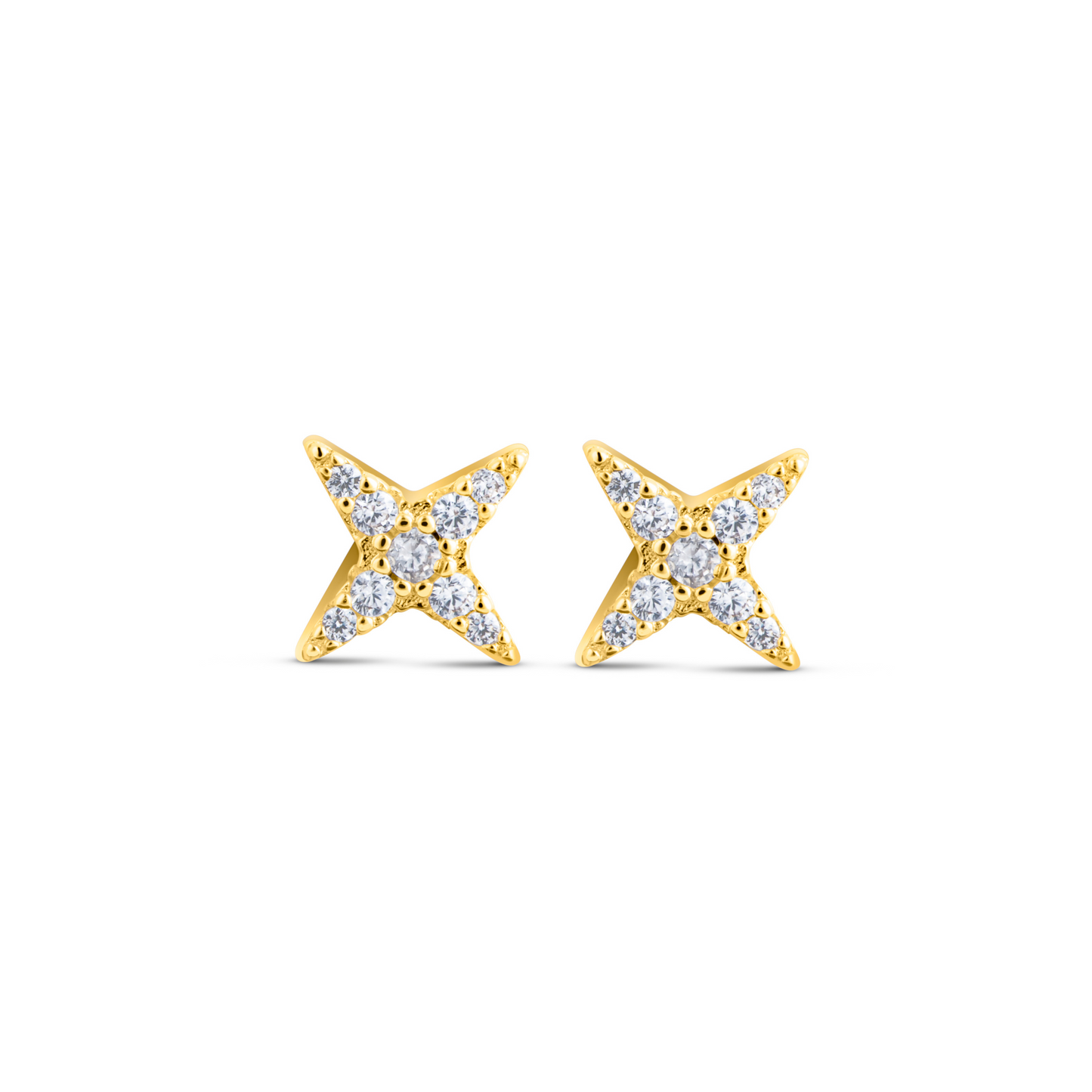 A Dusting of Jewels - Tiny Star Studs | Gold