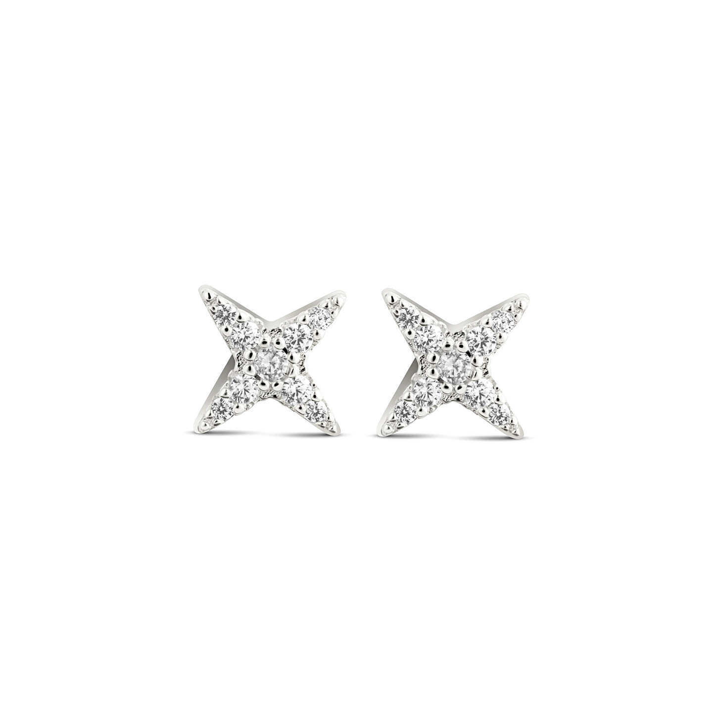 A Dusting of Jewels - Tiny Star Studs | Silver