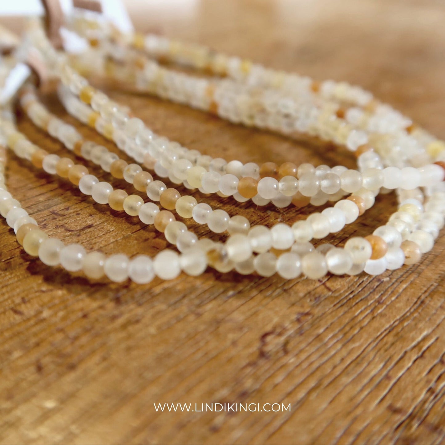 Beaded Bracelet Set | Happiness Beads Apricot