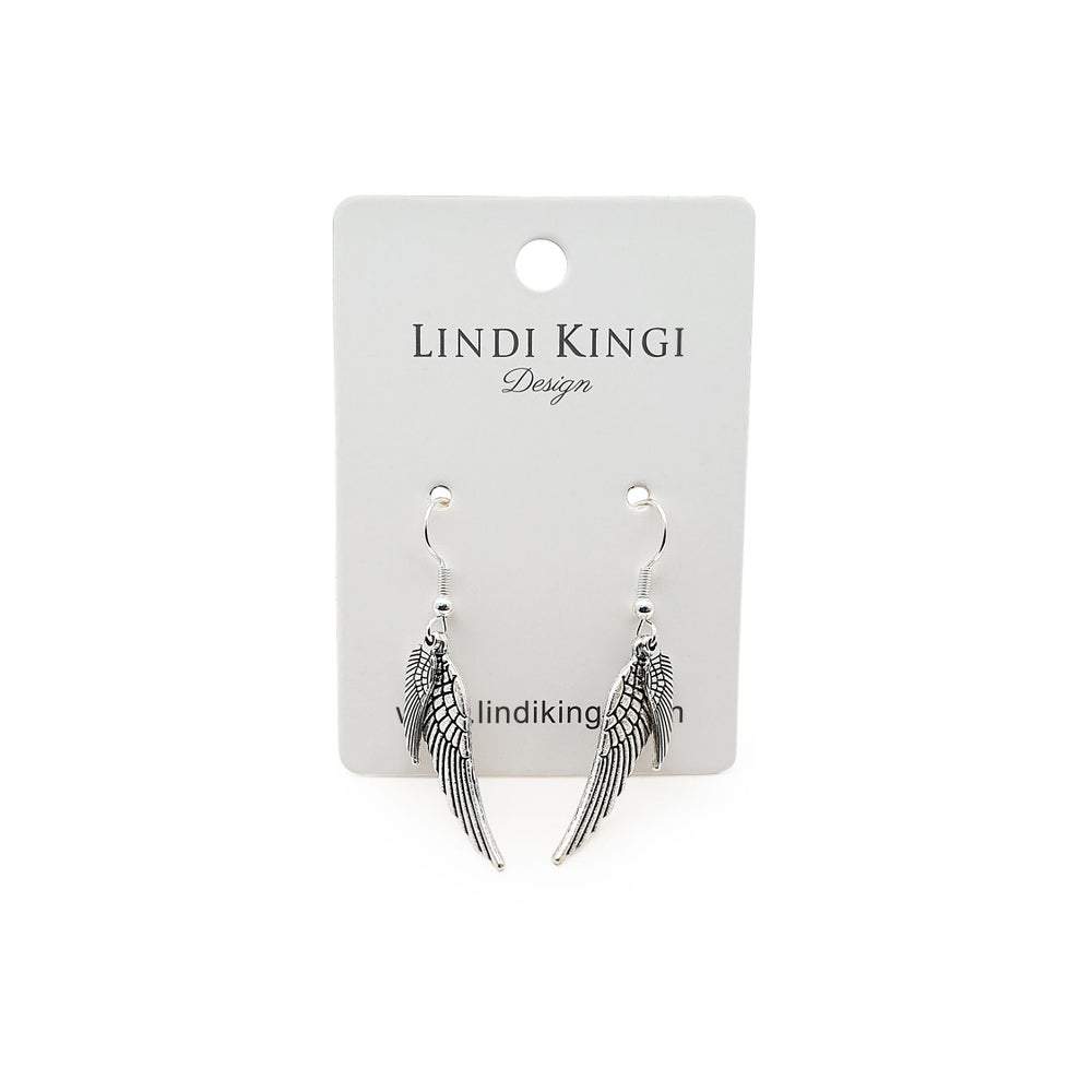 Angel Wing Charm Earrings | Silver by Lindi Kingi Design shop online now