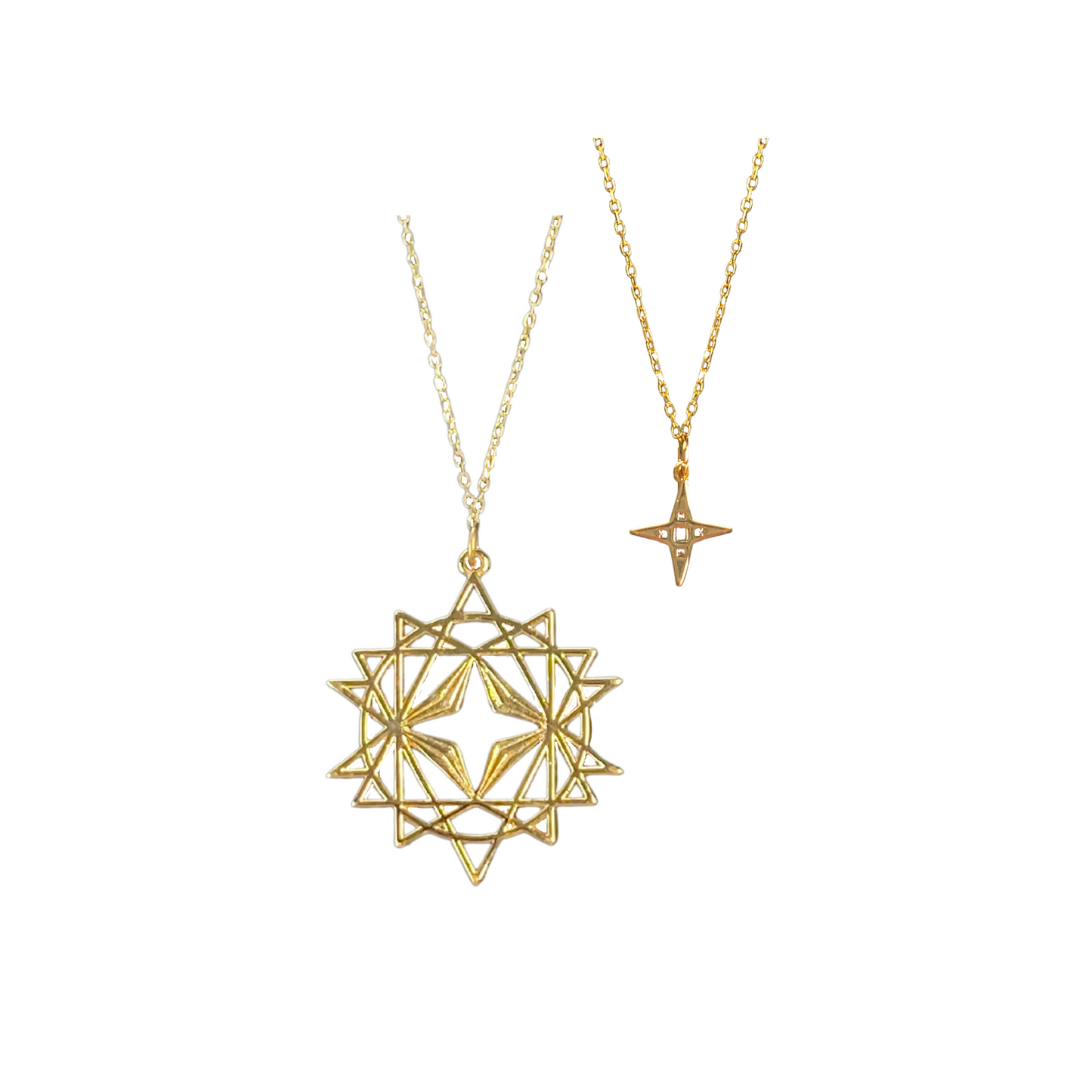 Starseed and Baby seed Necklace Set | Gold